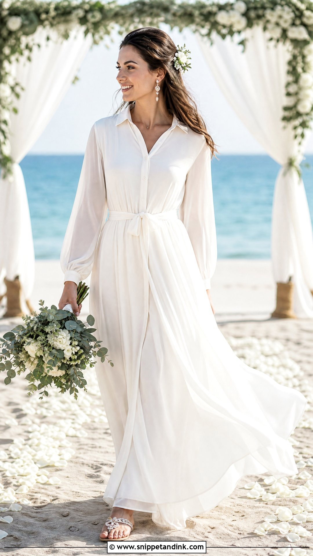 Beach Shirt Wedding Dress - Snippet and Ink - 20 Shirt Wedding Dress Ideas