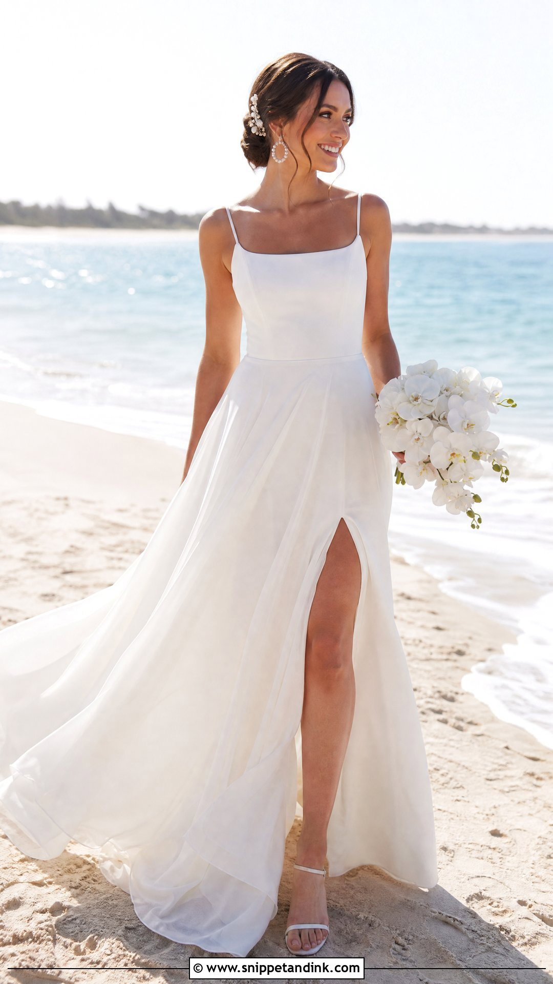 Beach Silk Chiffon Wedding Dress - Snippet and Ink - 20 Silk Chiffon Wedding Dress Ideas