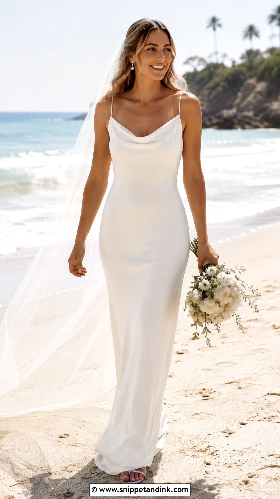 Beach Slip Wedding Dress - Snippet and Ink - 25 Slip Wedding Dress Ideas