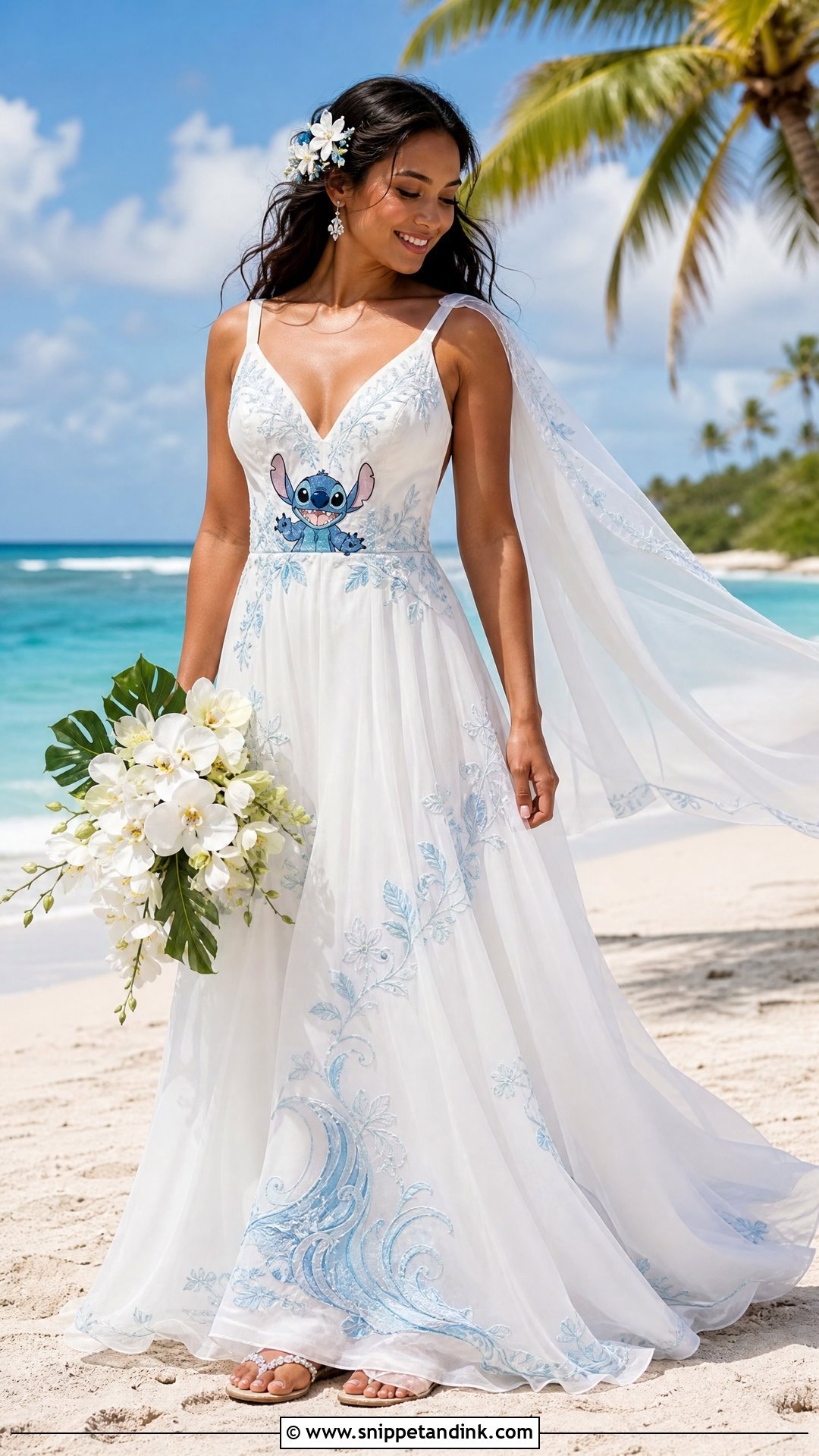 Beach Stitch Wedding Dress - Snippet and Ink - 20 Stitch Wedding Dress Ideas