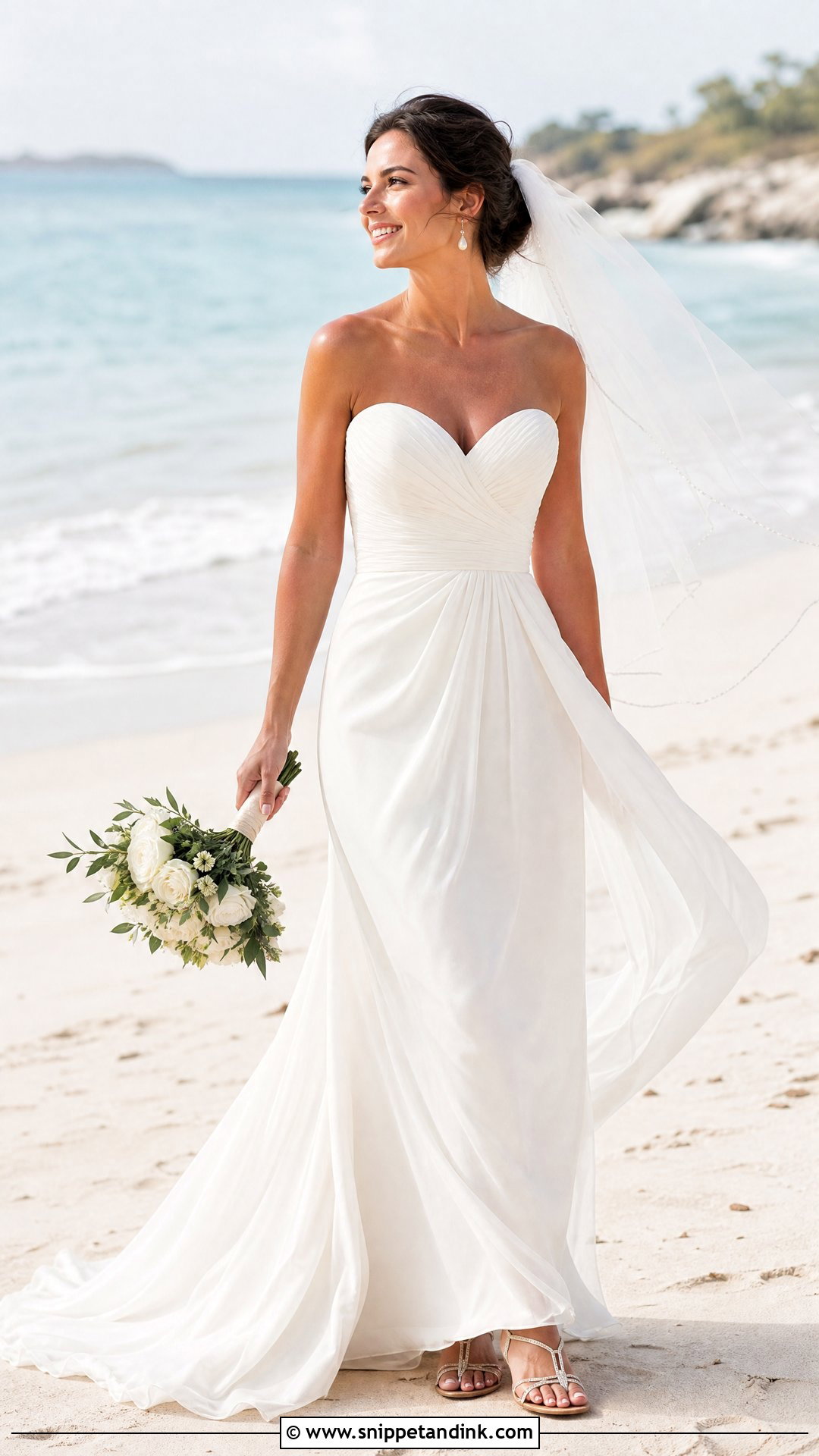 Beach Strapless Sweetheart Wedding Dress - Snippet and Ink - 20 Strapless Sweetheart Wedding Dress Ideas