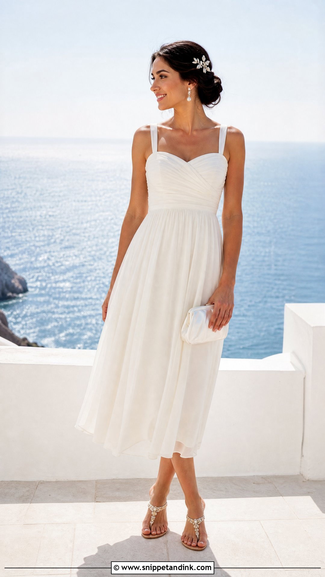 Beach Tea Length Bridal Dress - Snippet and Ink - 20 Tea Length Bridal Dresses
