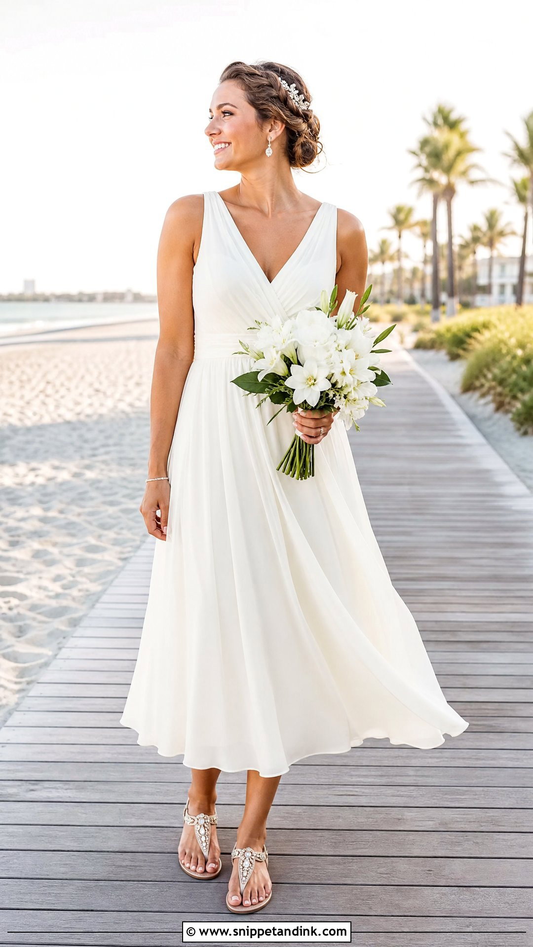 Beach Tea Length Wedding Dress - Snippet and Ink - 20 Tea Length Wedding Dresses