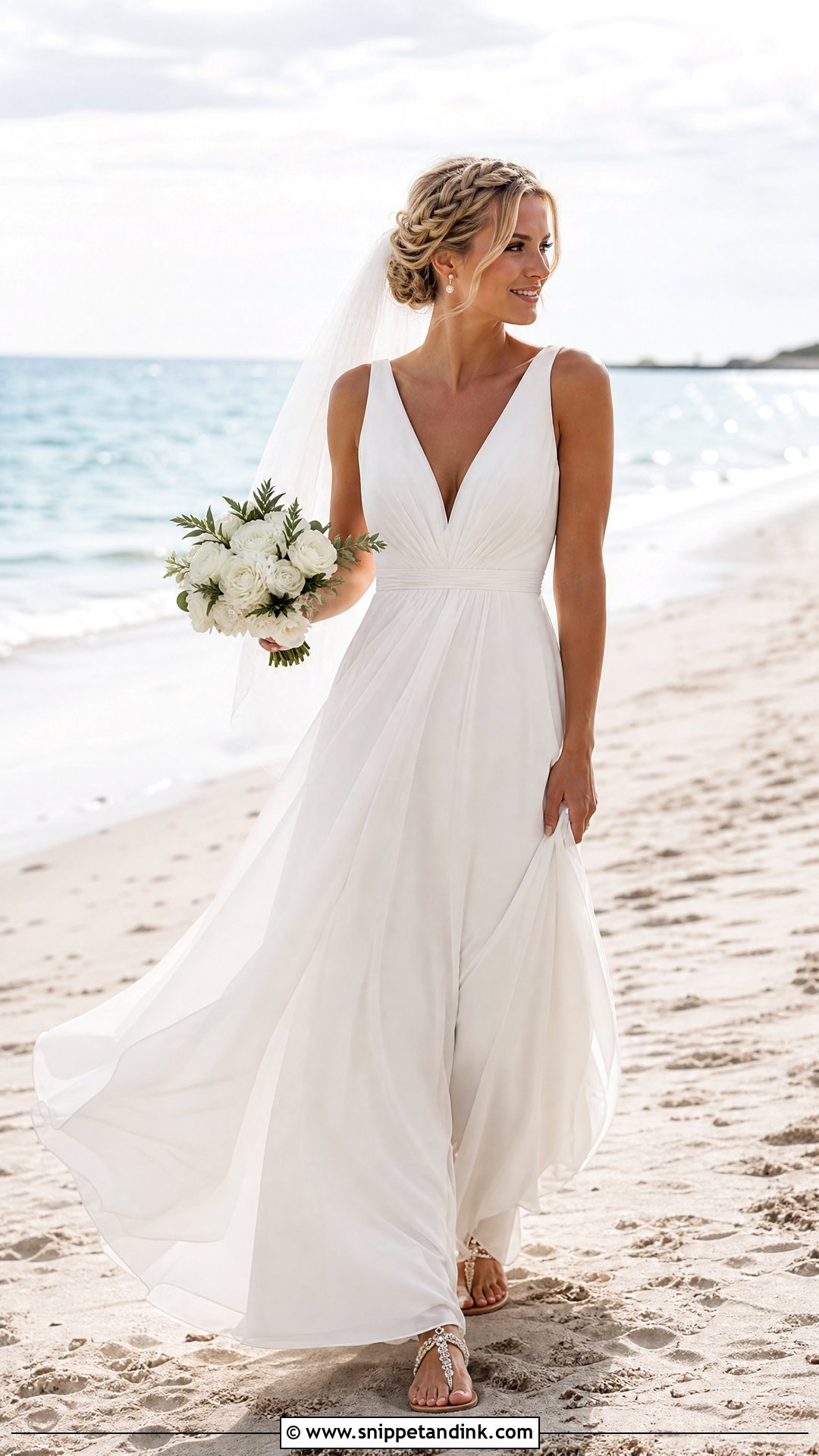 Beach Thick Strap Wedding Dress - Snippet and Ink - 20 Thick Strap Wedding Dress Ideas