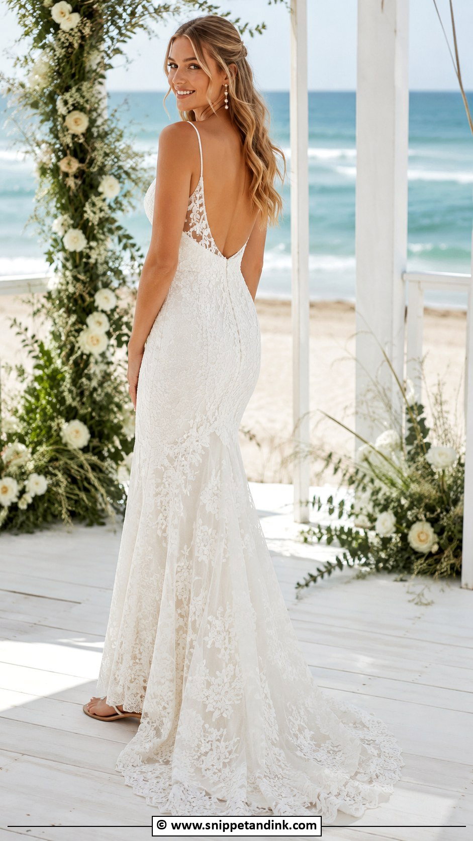 Beach Trumpet Wedding Dress - Snippet and Ink - 30 Trumpet Wedding Dress Ideas