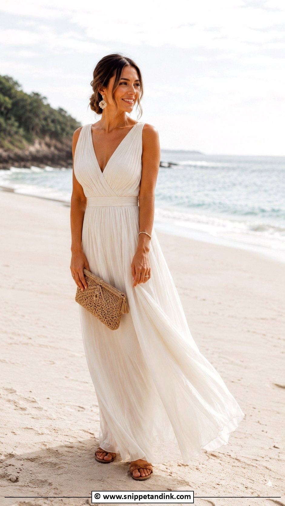 Beach Vow Renewal Maxi Dress - Snippet and Ink - 30 Vow Renewal Dress Ideas