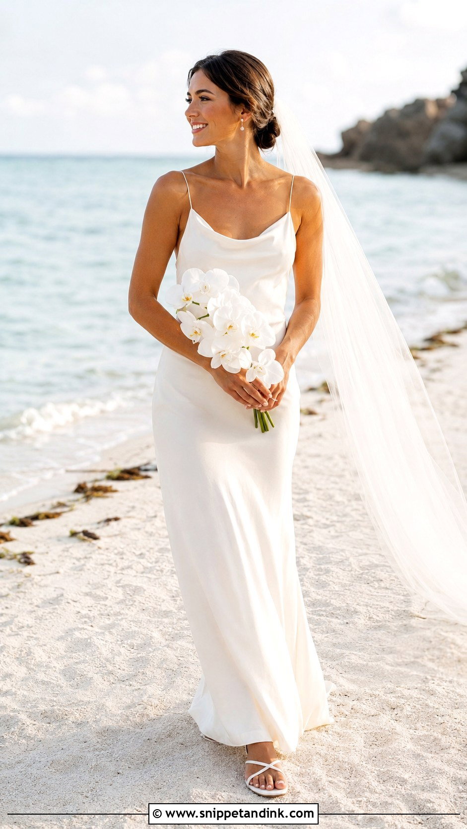Beach Wedding Dress - Snippet and Ink - 25 Hayley Bieber Wedding Dress Ideas