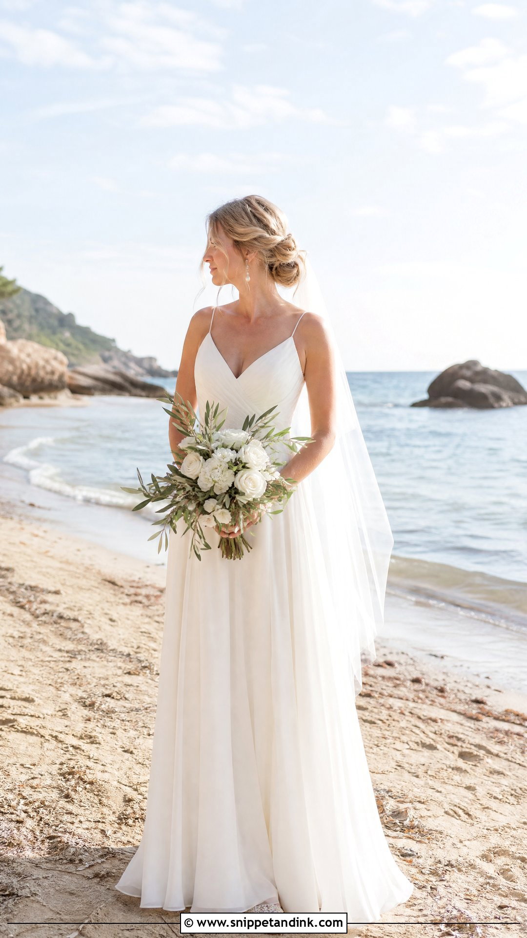 Beach Wedding Dress For Mallorca - Snippet and Ink - 20 Spain Wedding Dress Ideas
