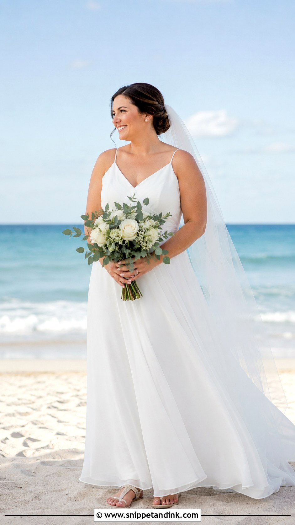 Beach Wedding Dress For Mid Size Bride - Snippet and Ink - 25 Mid Size Bride Ideas