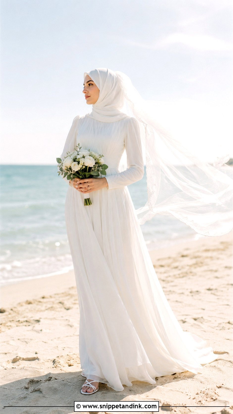 Beach Wedding Dress Hijab - Snippet and Ink - 35 Wedding Dress Hijab Ideas
