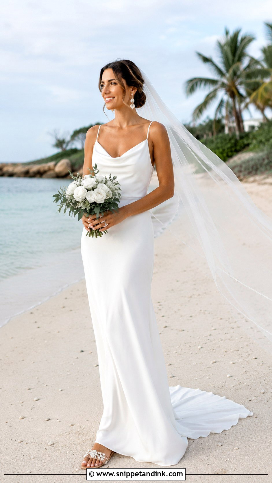 Beach Wedding Dress With Flat Sandals - Snippet and Ink - 20 Dress for Marriage Ideas