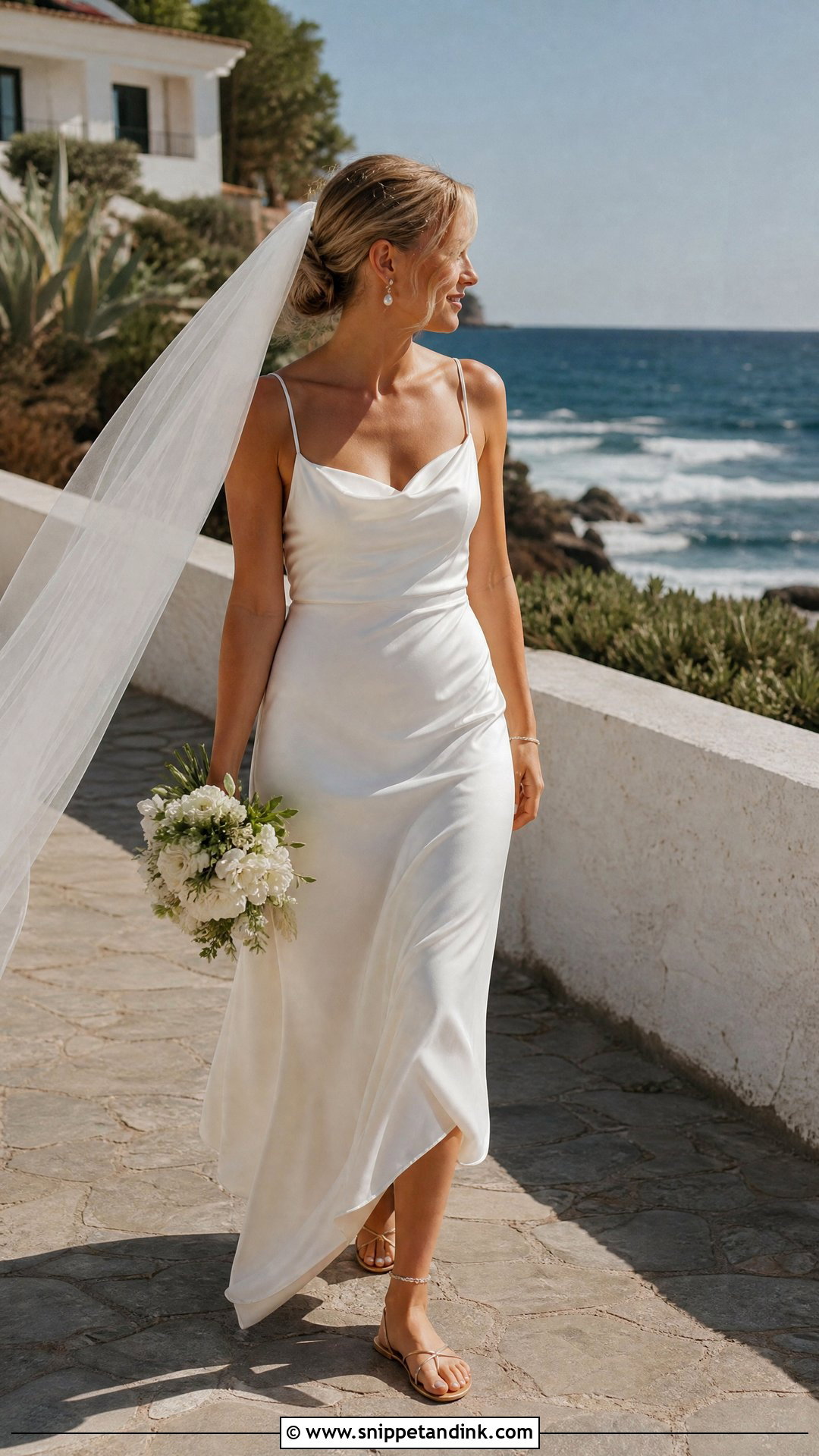 Beach Wedding Dress With Flat Sandals - Snippet and Ink - 20 Online Wedding Dress Ideas