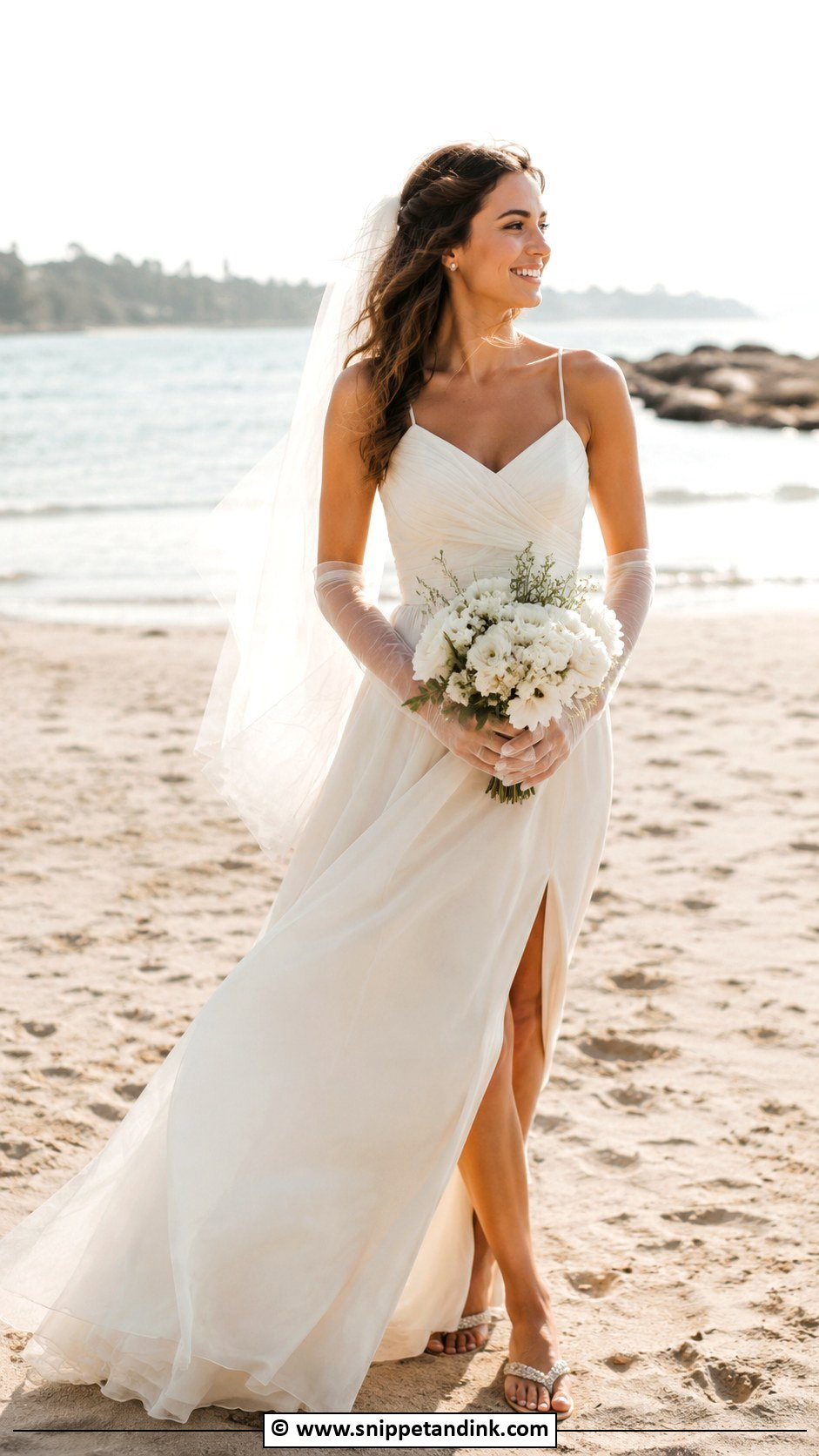 Beach Wedding Dress With Gloves - Snippet and Ink - 30 Wedding Dress with Gloves Ideas