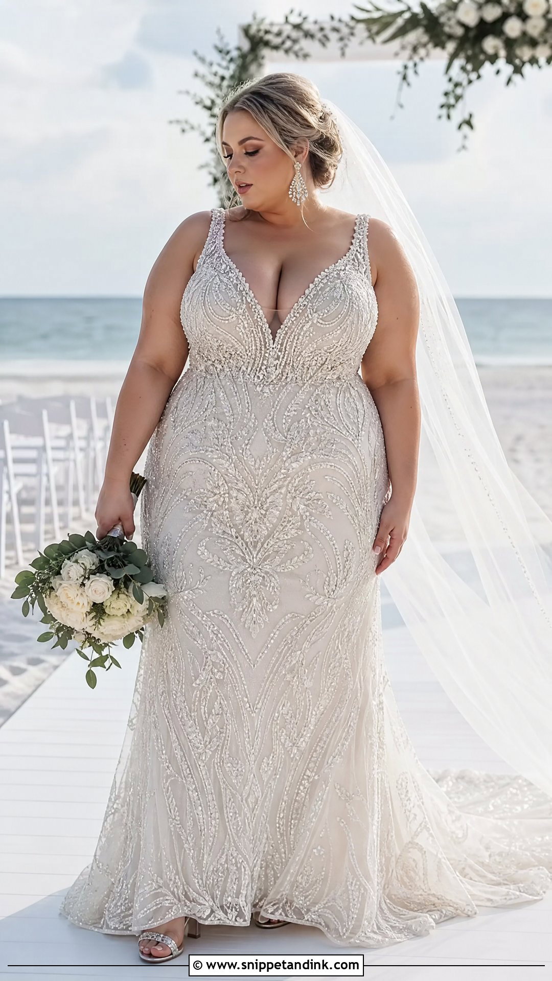Beach Wedding Dress With Heavy Beading - Snippet and Ink - 30 Worst Wedding Dress Ideas