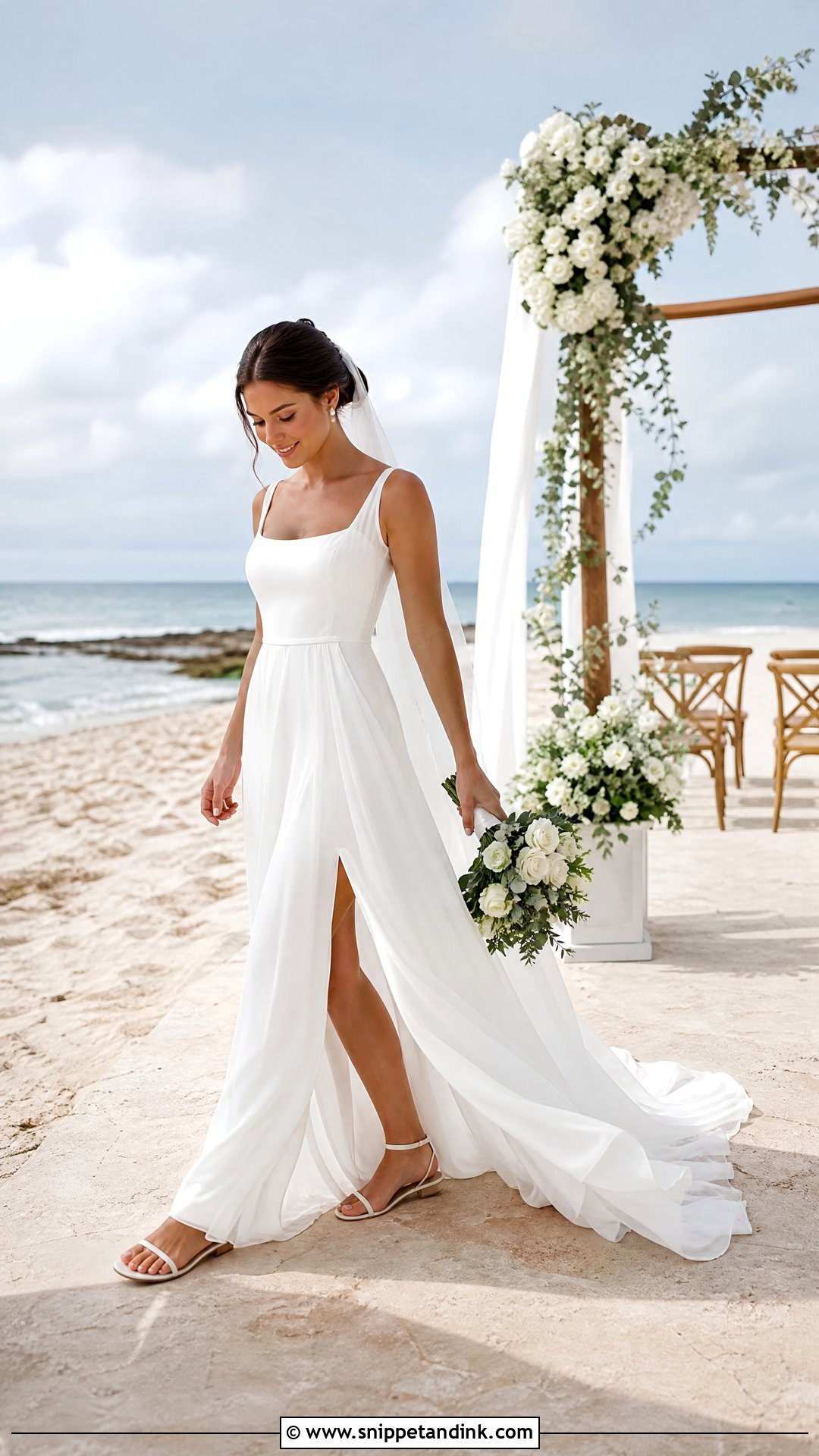 Beach Wedding Dress With Lightweight Skirt - Snippet and Ink - 20 Wedding Dress with Skirt Ideas