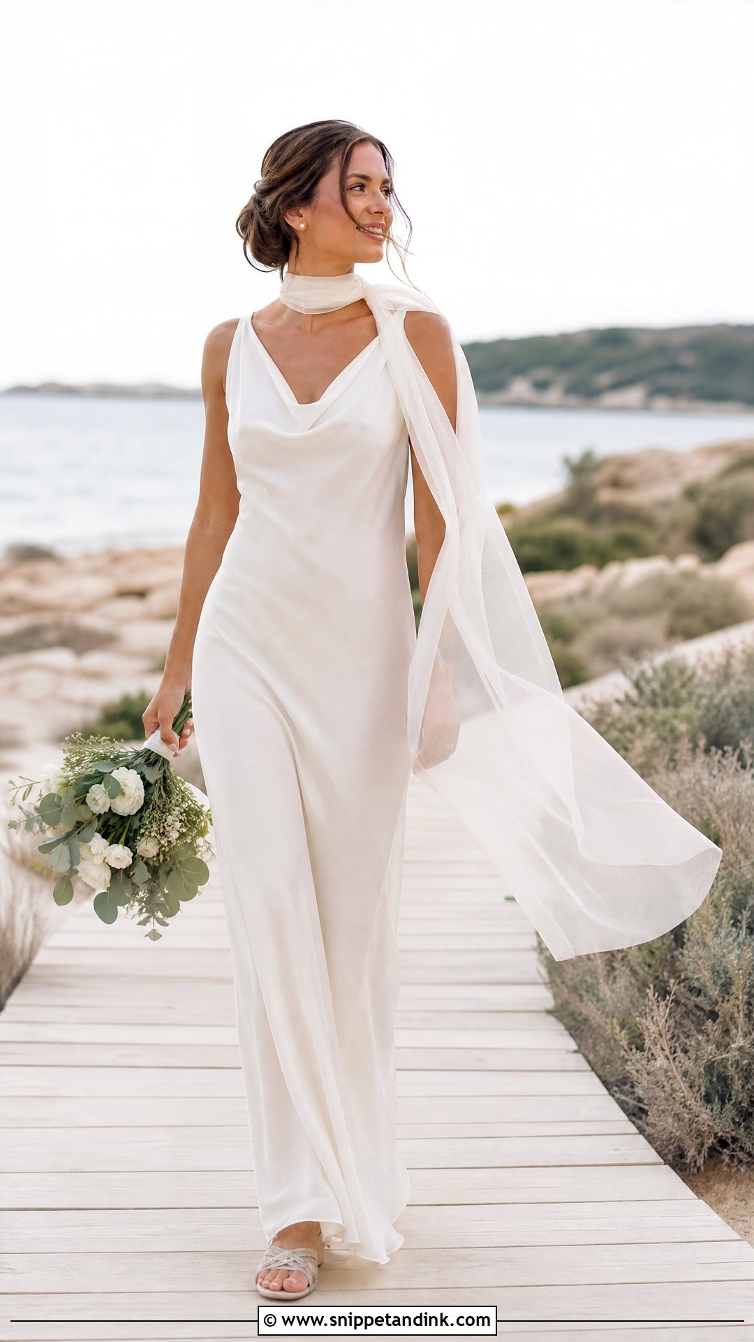 Beach Wedding Dress With Neck Scarf - Snippet and Ink - 25 Wedding Dress with Neck Scarf Ideas