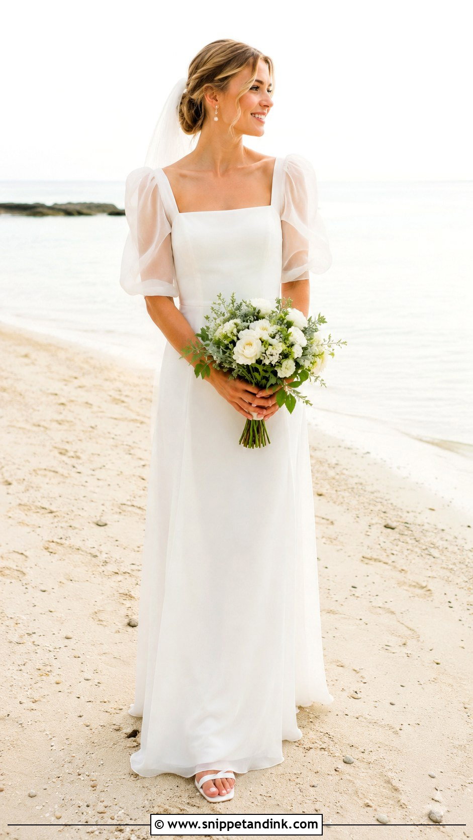 Beach Wedding Dress With Puffy Sleeves - Snippet and Ink - 20 Wedding Dress with Puffy Sleeves