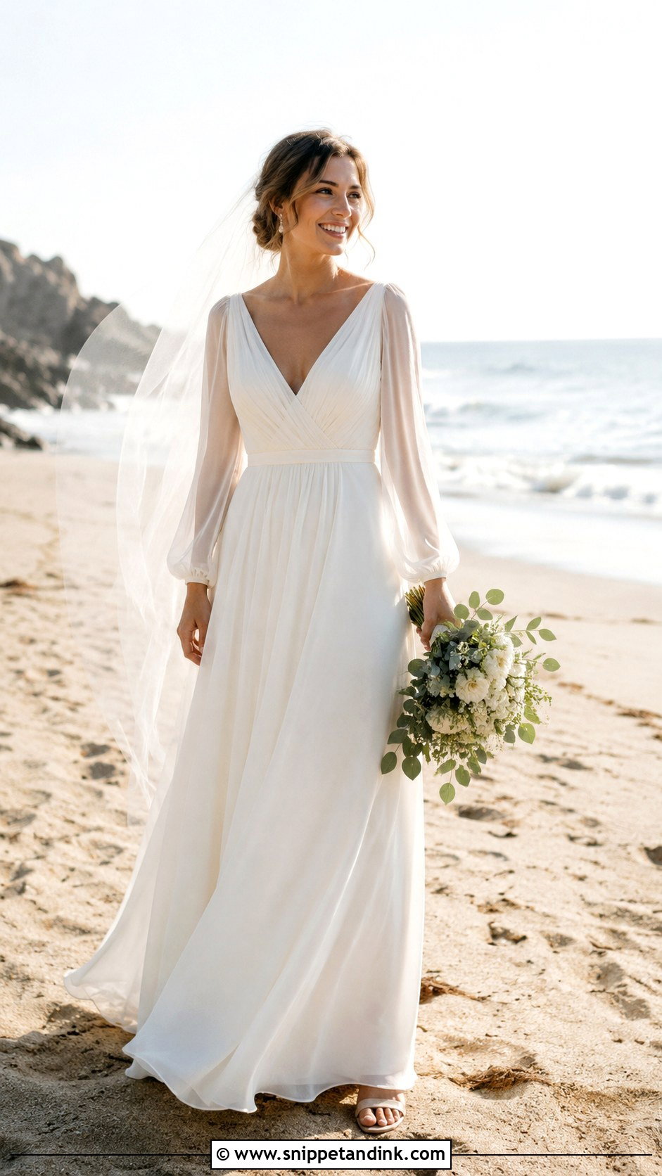 Beach Wedding Dress With Sleeves - Snippet and Ink - 30 Simple Wedding Dress with Sleeves