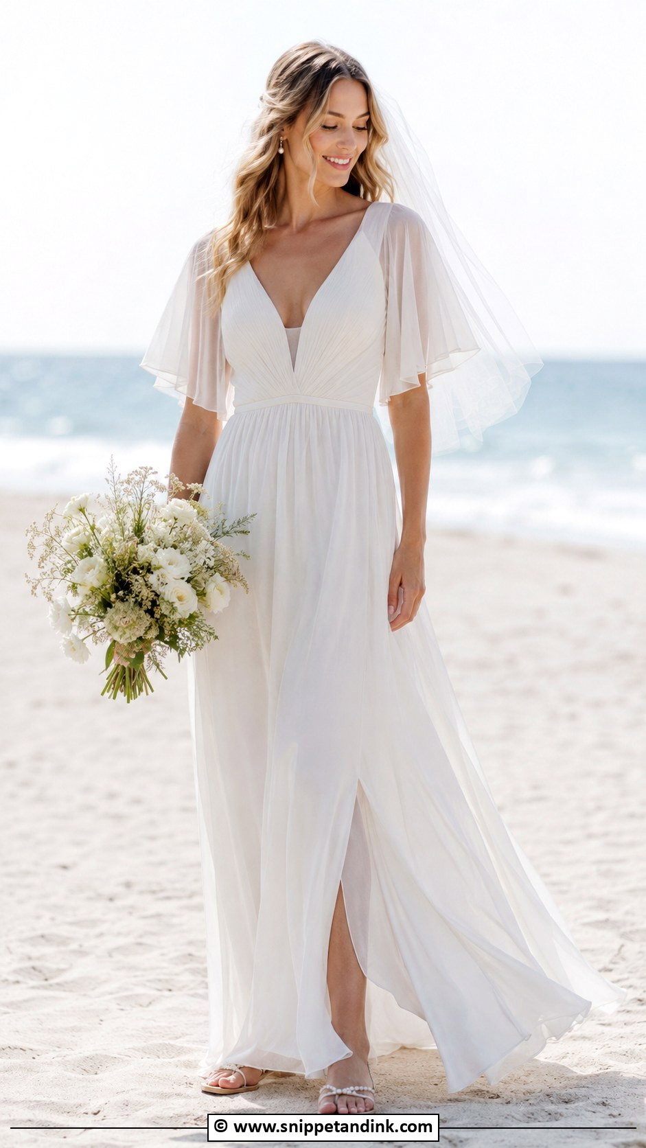 Beach Wedding Dress With Sleeves - Snippet and Ink - 35 Wedding Dress with Sleeves