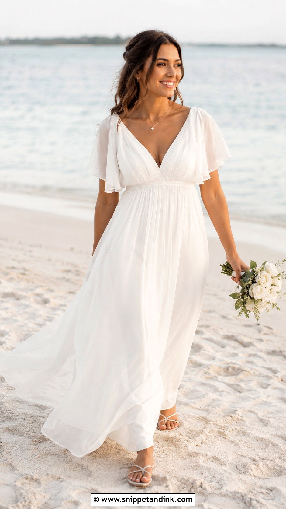 Beach Wedding Empire Waist Dress - Snippet and Ink - 25 Beachy Wedding Dress Ideas