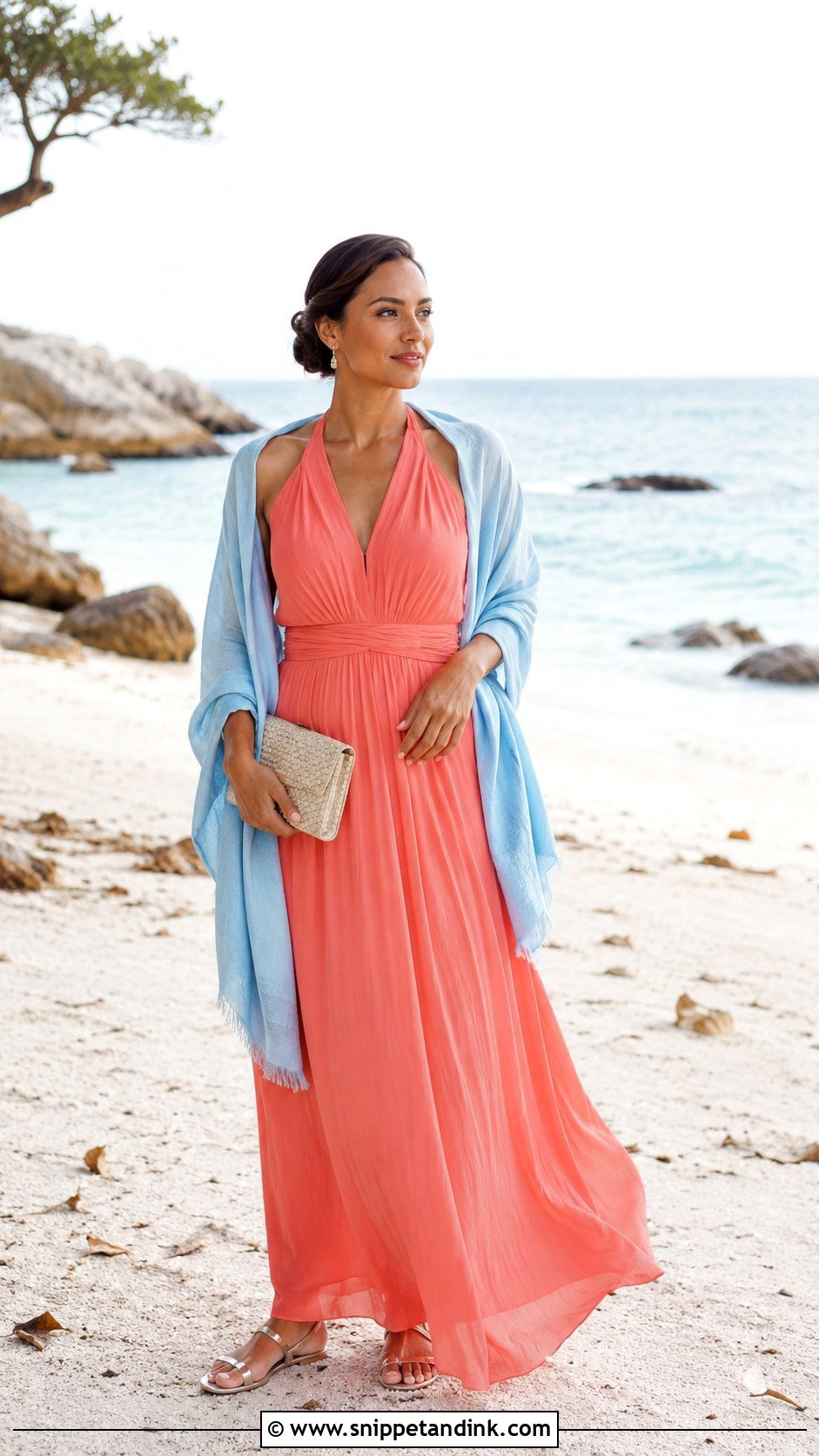 Beach Wedding Guest Maxi Dress Outfit - Snippet and Ink - 20 Fashion Wedding Ideas
