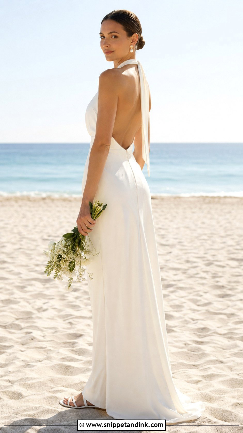 Beach Wedding Halter Dress - Snippet and Ink - 25 Beachy Wedding Dress Ideas