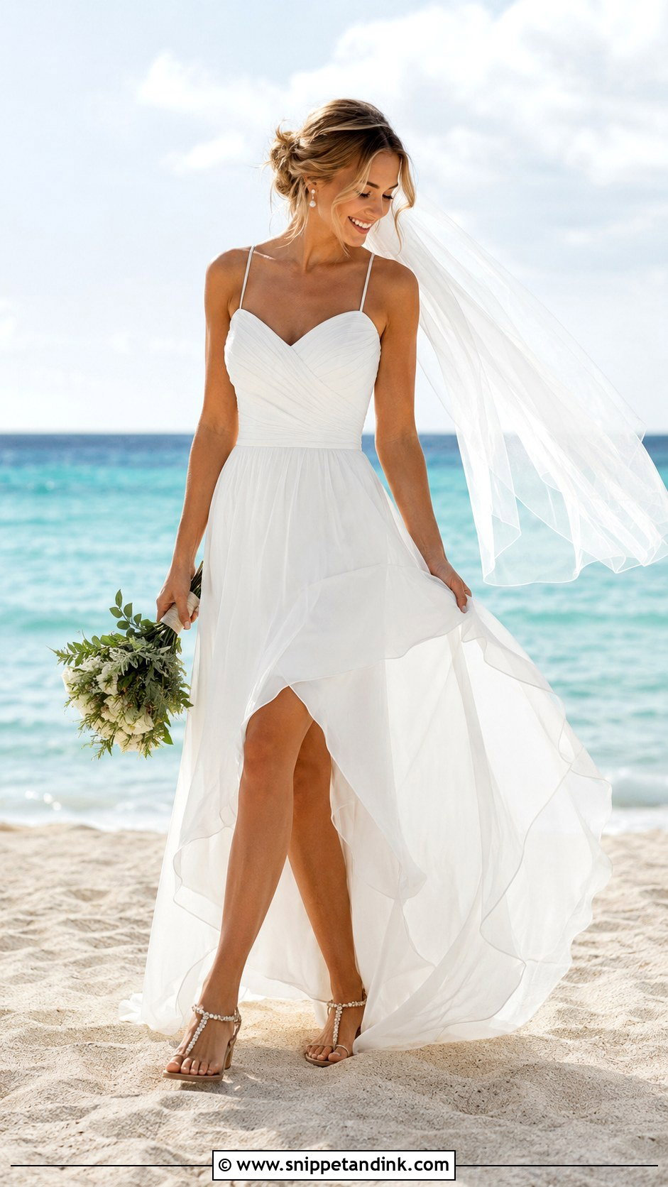 Beach Wedding High Low Dress - Snippet and Ink - 25 Beachy Wedding Dress Ideas
