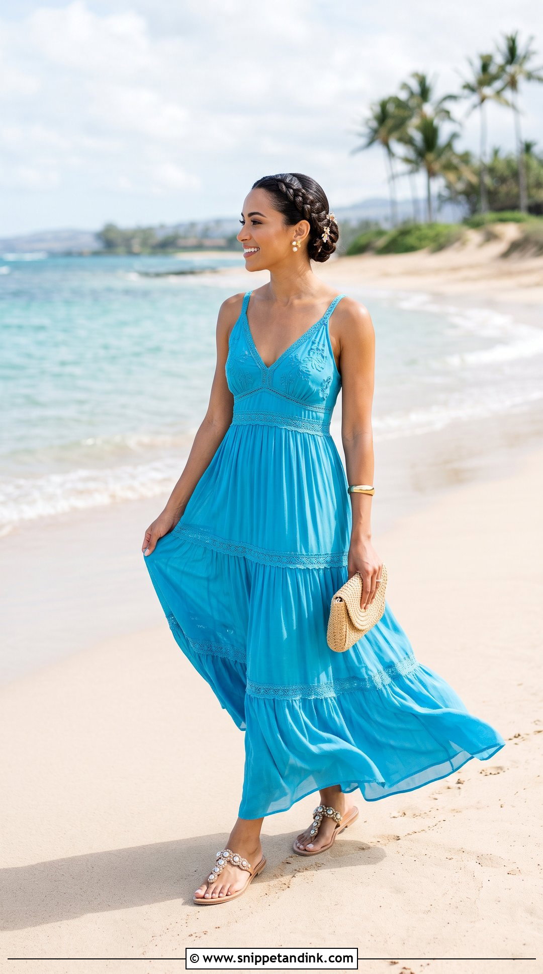 Beach Wedding Maxi Dress Outfit - Snippet and Ink - 20 Wedding Outfits for Ladies