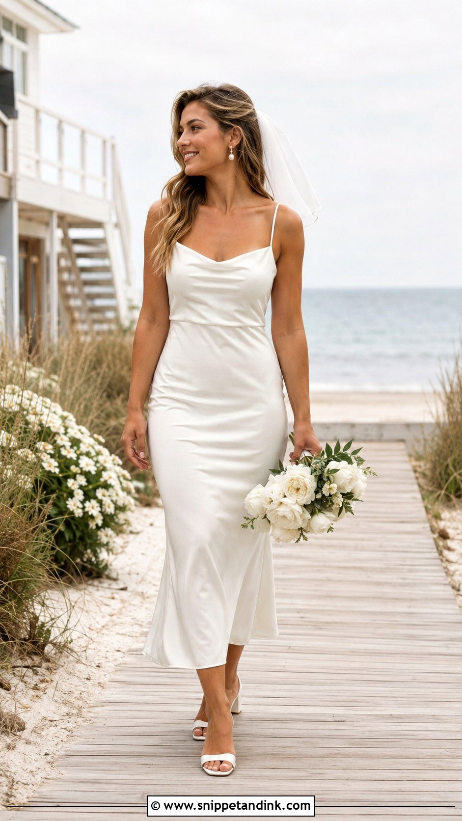 Beach Wedding Midi Dress - Snippet and Ink - 25 Beachy Wedding Dress Ideas