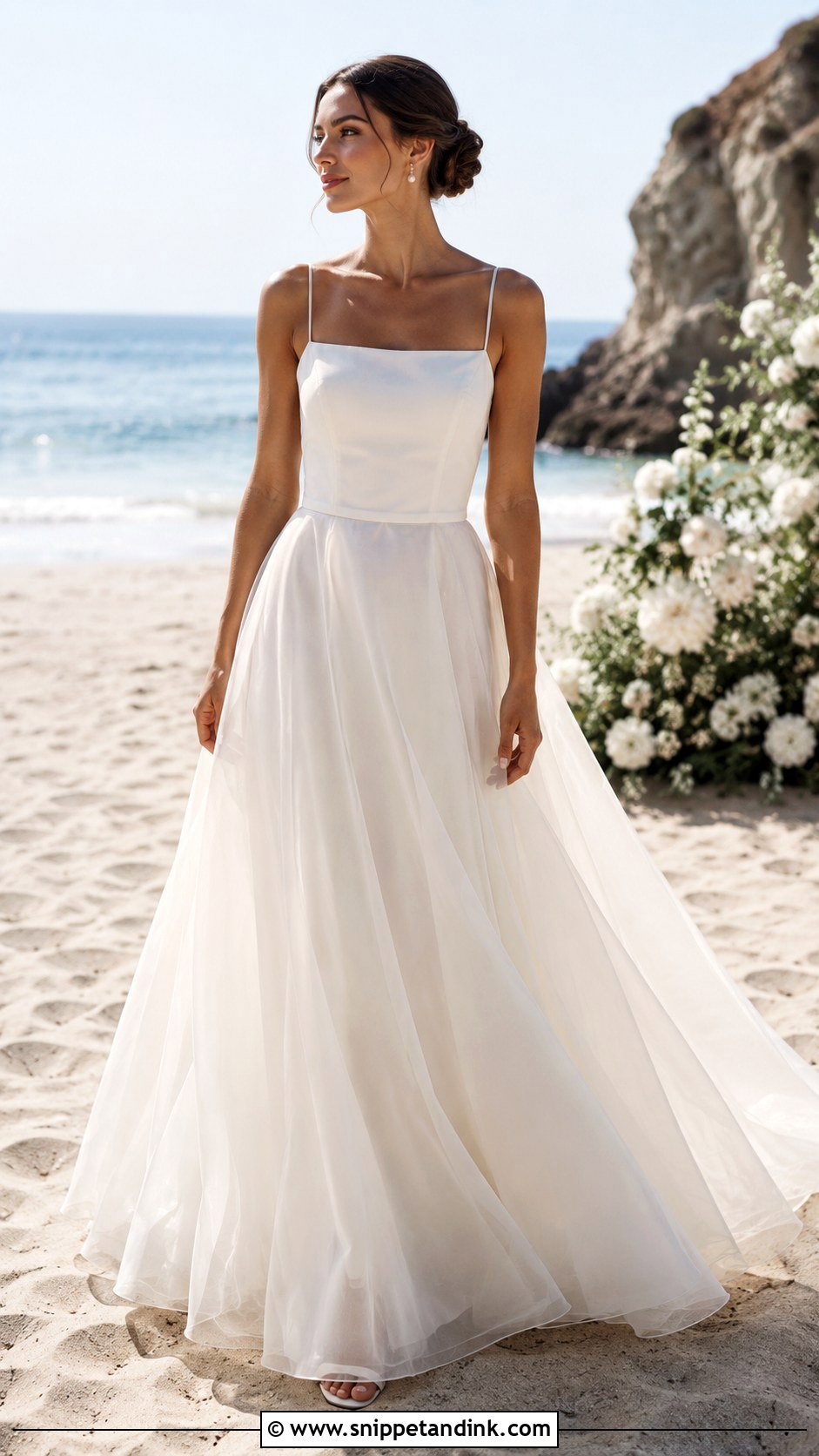 Beach Wedding Organza Dress - Snippet and Ink - 25 Beachy Wedding Dress Ideas