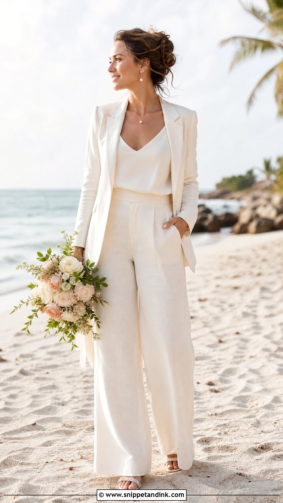 Beach Wedding Pantsuit For Bride - Snippet and Ink - 25 Wedding Pantsuit the Bride Ideas