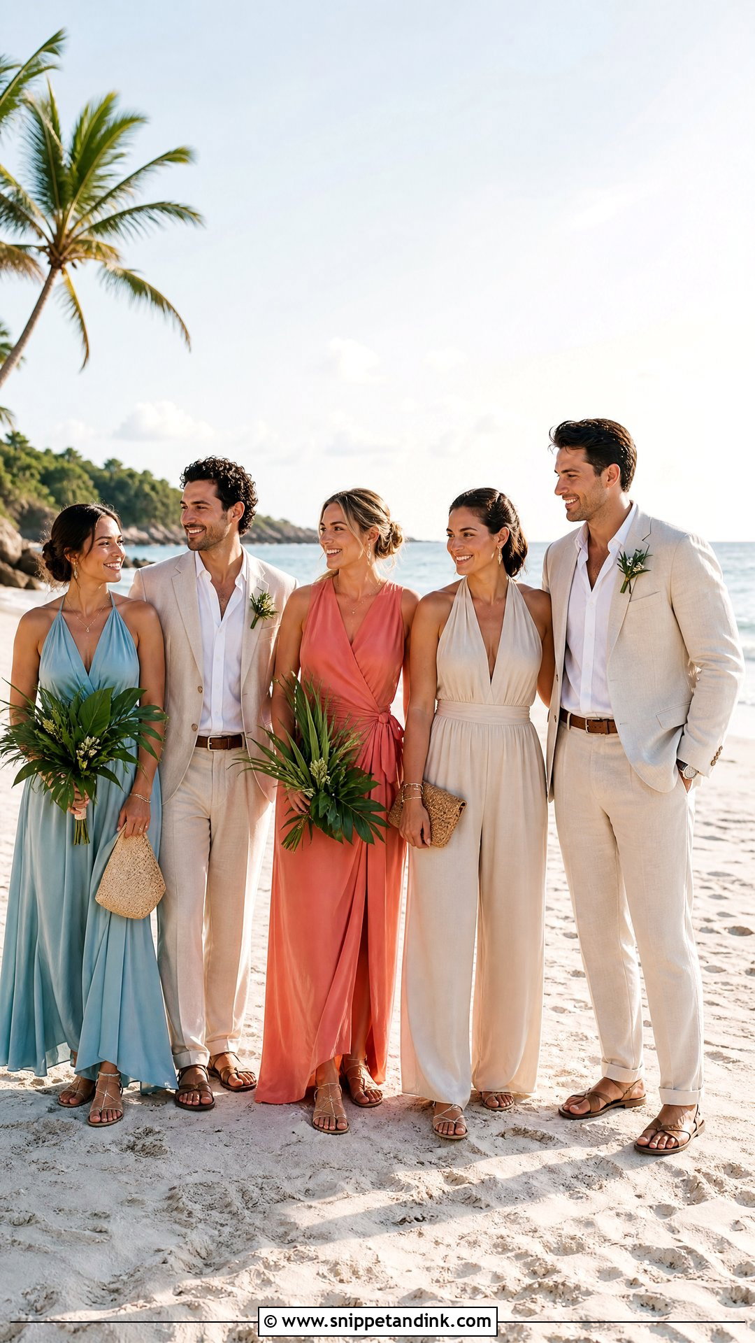 Beach Wedding Party Attire - Snippet and Ink - 20 Wedding Party Attire Ideas
