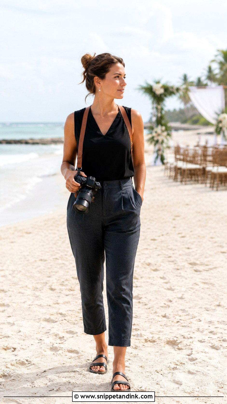Beach Wedding Photographer Outfit - Snippet and Ink - 30 Wedding Photographer Outfit Ideas