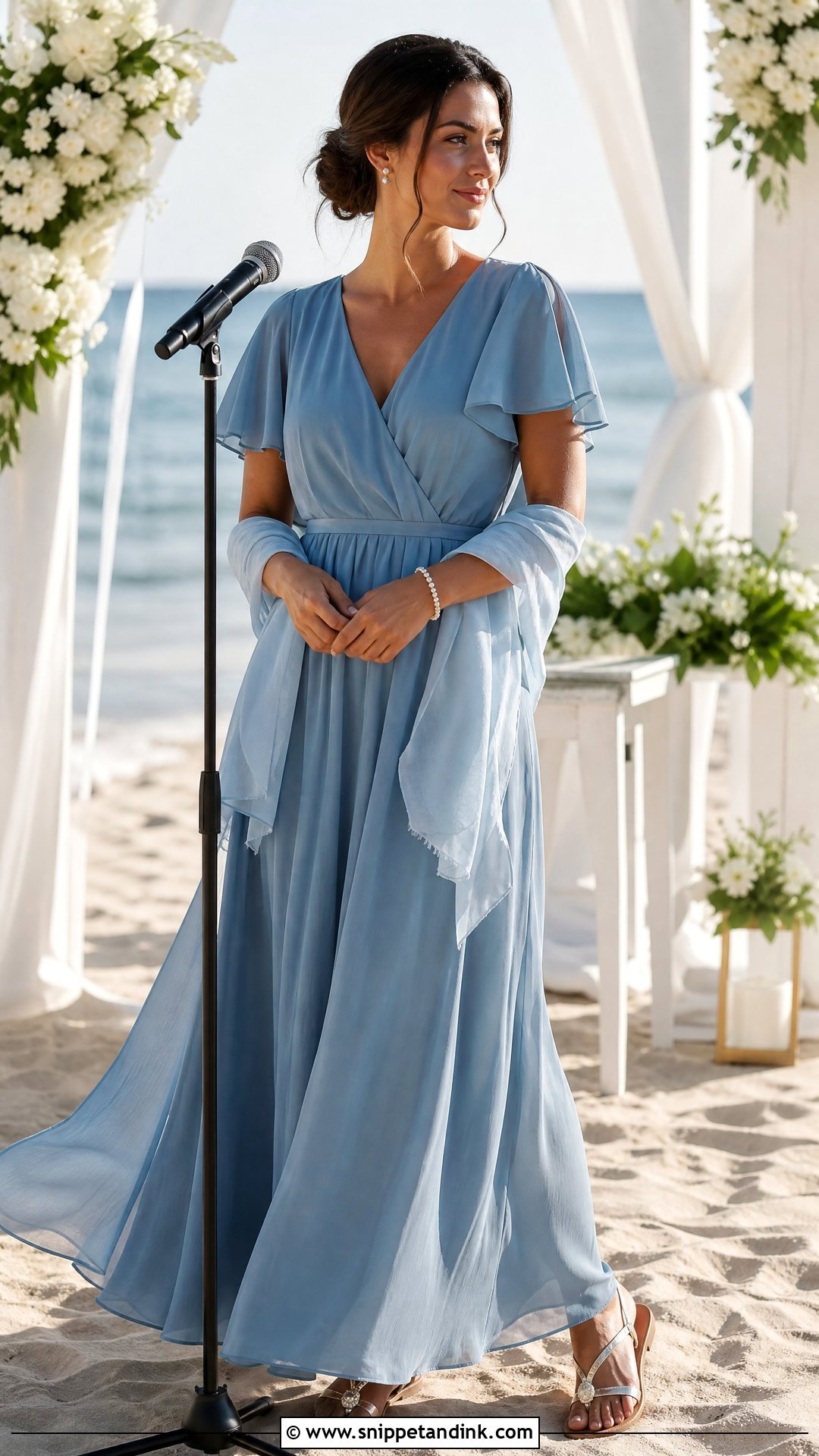 Beach Wedding Singer Chiffon Maxi Dress - Snippet and Ink - 20 Wedding Singer Outfit Ideas