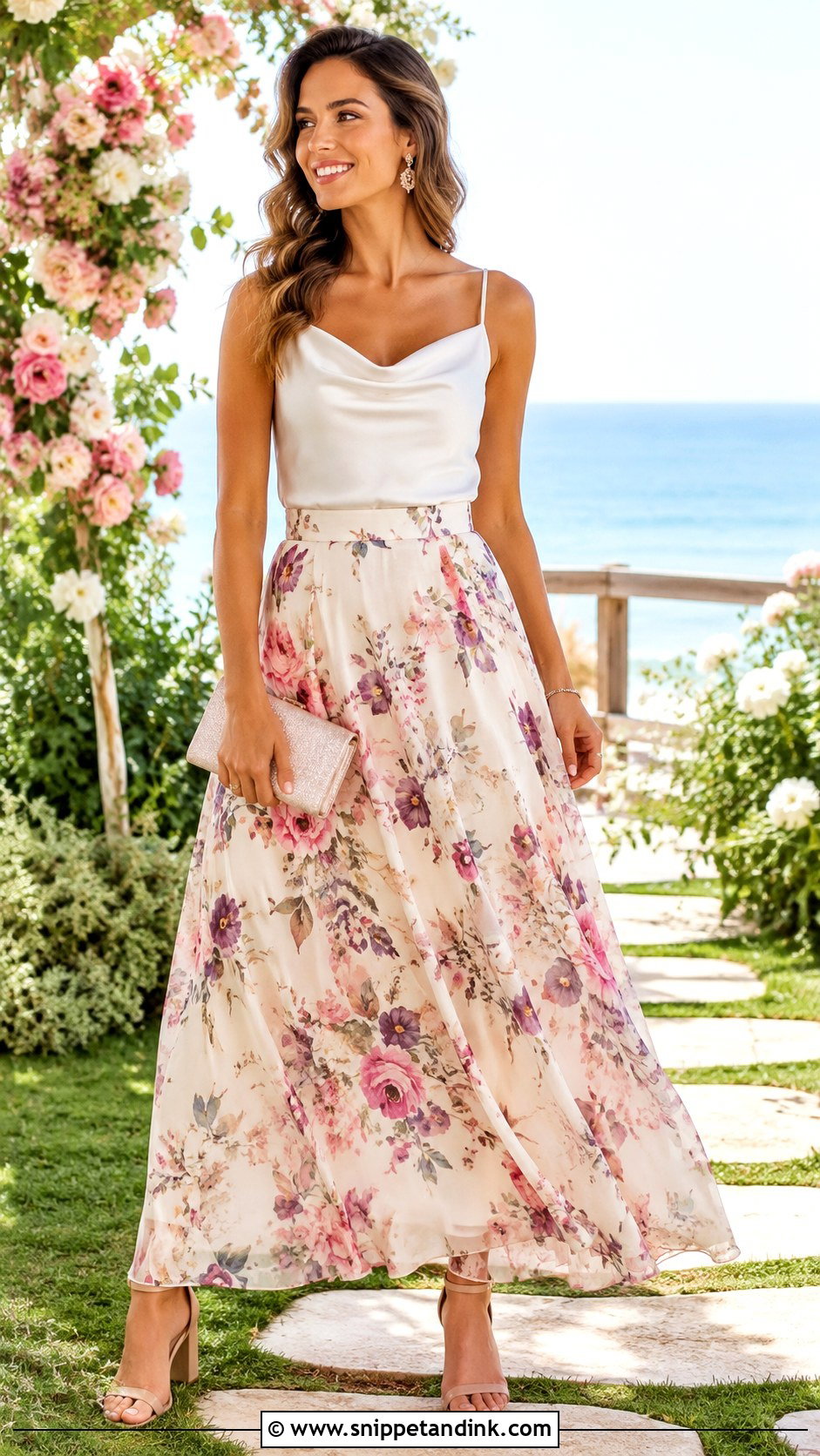 Beach Wedding Skirt And Blouse - Snippet and Ink - 30 Beach Wedding Outfit Ideas