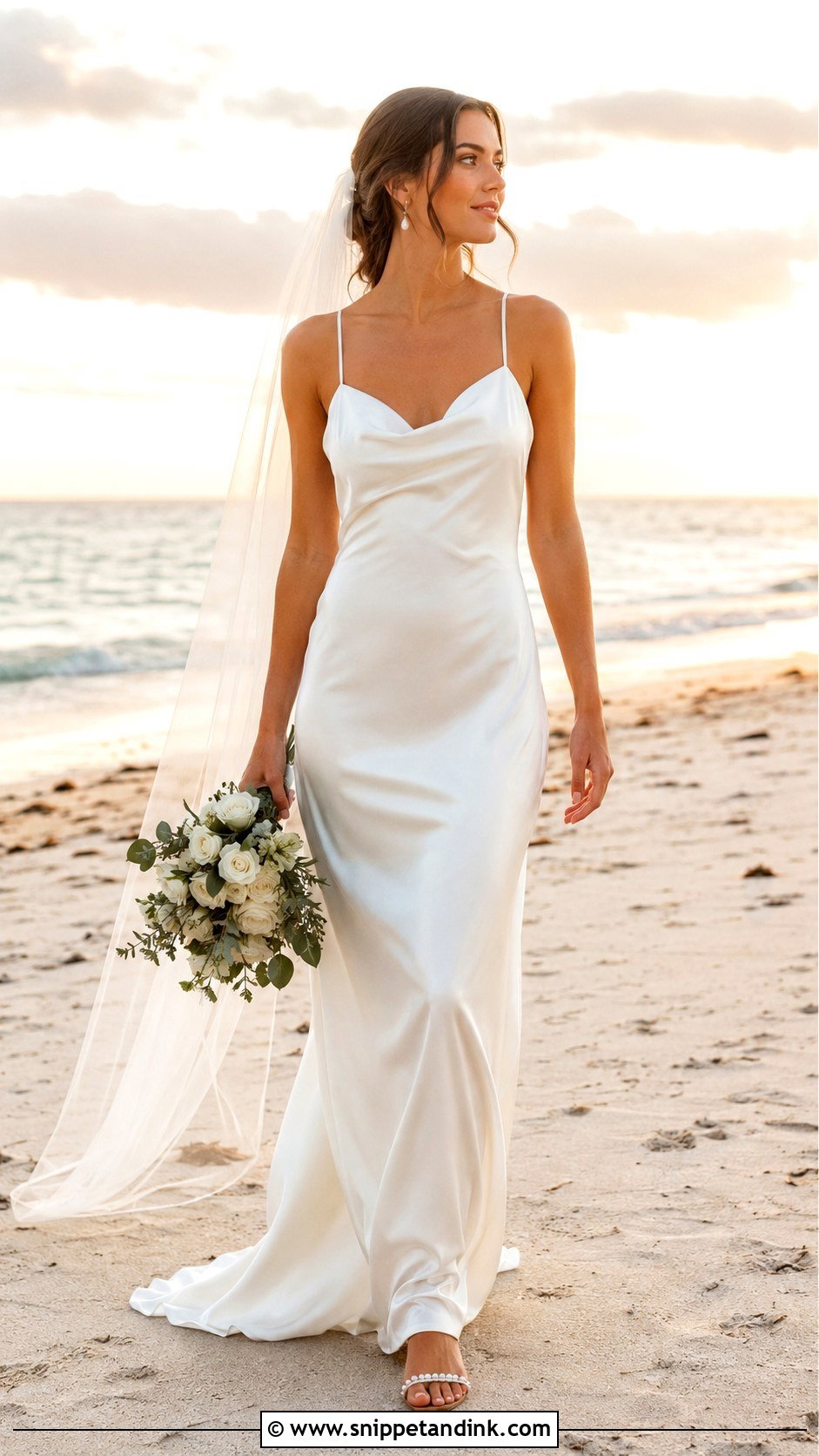 Beach Wedding Slip Dress - Snippet and Ink - 25 Beachy Wedding Dress Ideas