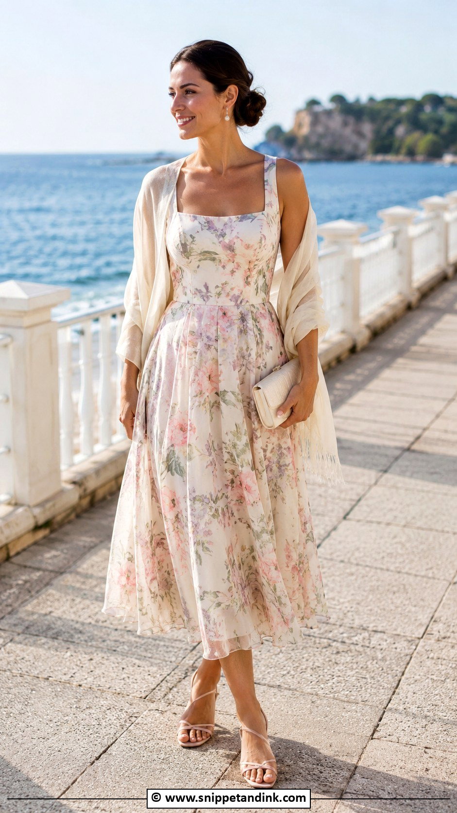 Beach Wedding Tea Length Dress Outfit - Snippet and Ink - 25 Beach Wedding Attire Ideas