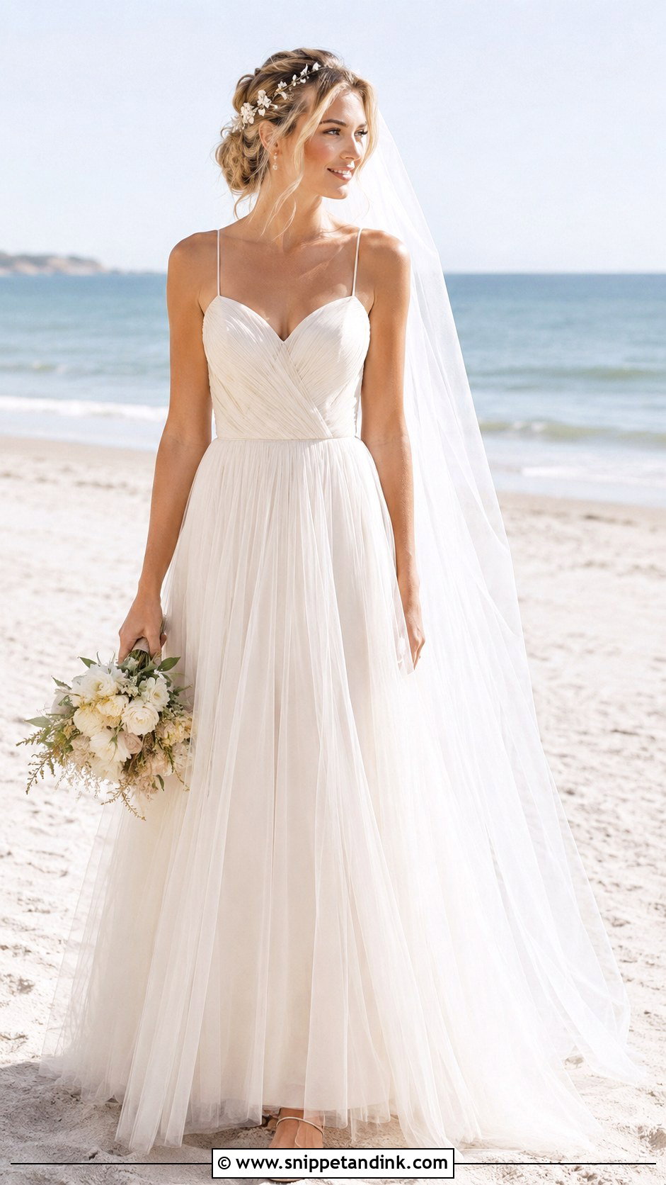 Beach Wedding Tulle Dress - Snippet and Ink - 25 Beachy Wedding Dress Ideas