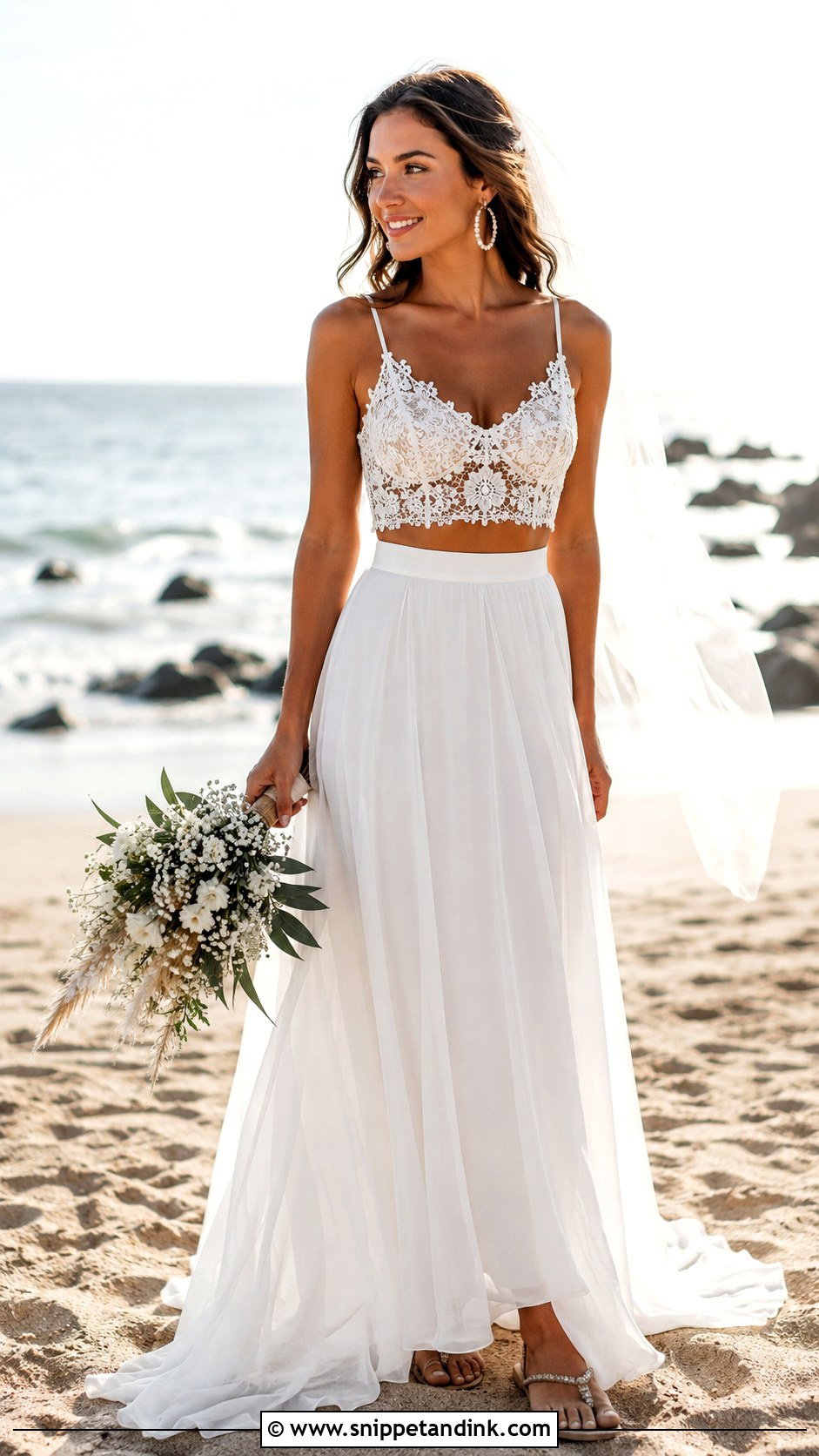 Beach Wedding Two Piece Dress - Snippet and Ink - 25 Beachy Wedding Dress Ideas
