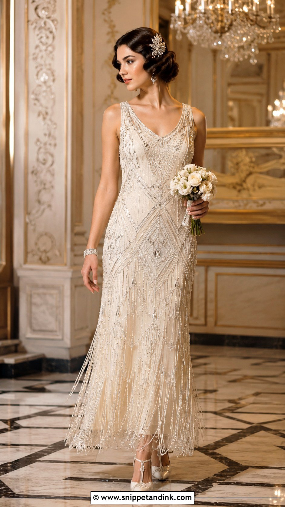 Beaded 1920s Wedding Dress - Snippet and Ink - 30 Vintage Inspired Wedding Dresses