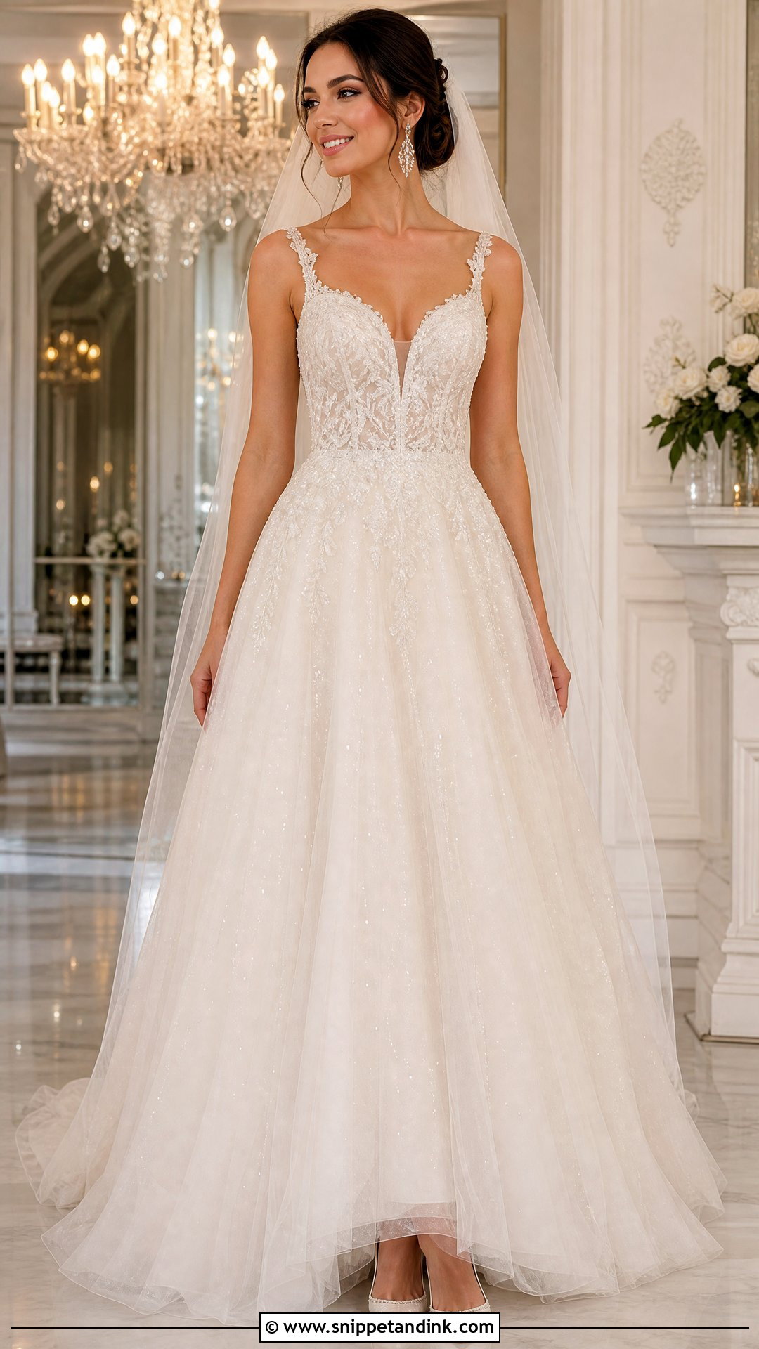 Beaded A Line Wedding Dress - Snippet and Ink - 25 Romantic a Line Wedding Dress Ideas