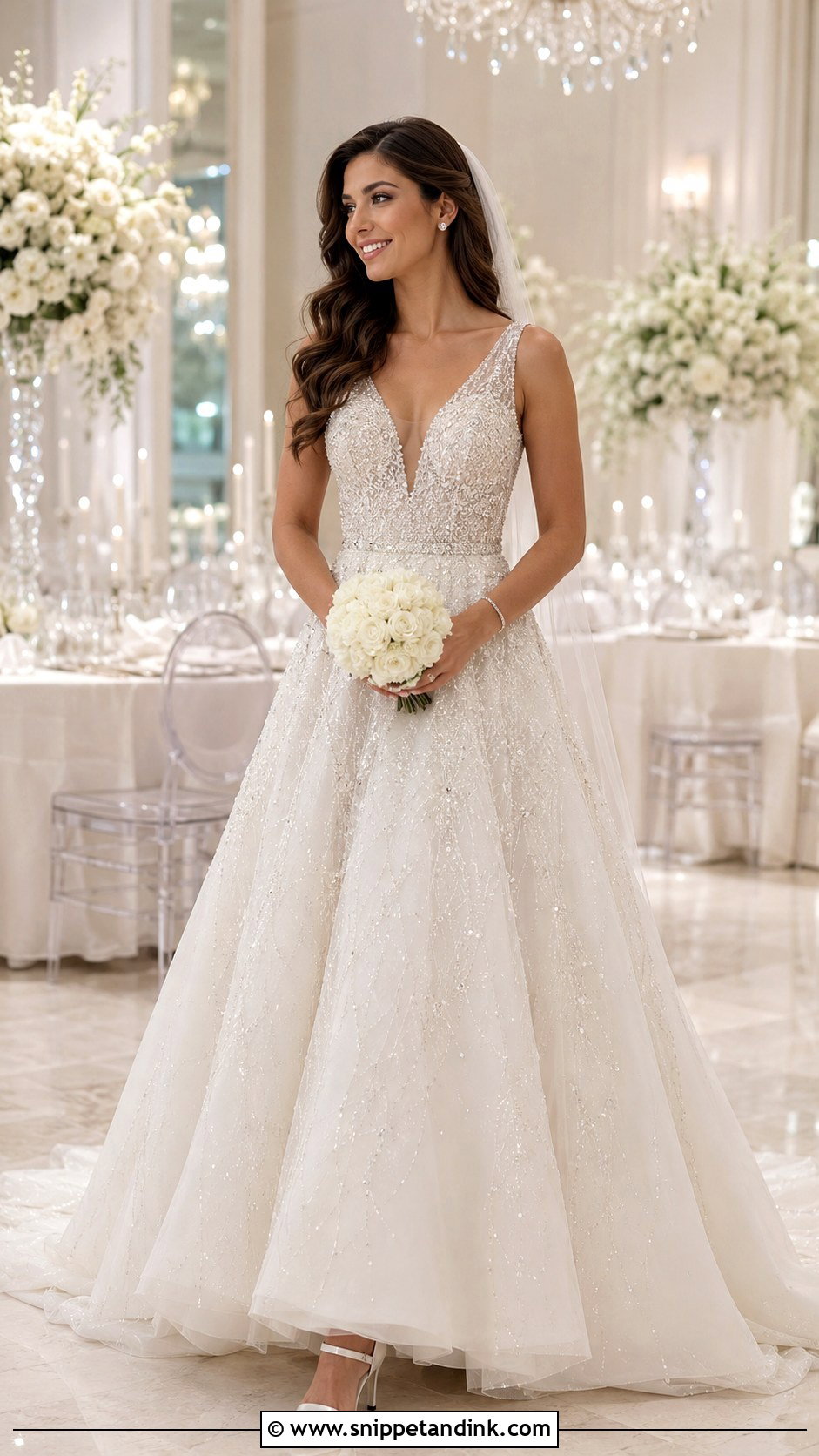 Beaded A Line Wedding Dress - Snippet and Ink - 20 A Frame Wedding Dresses