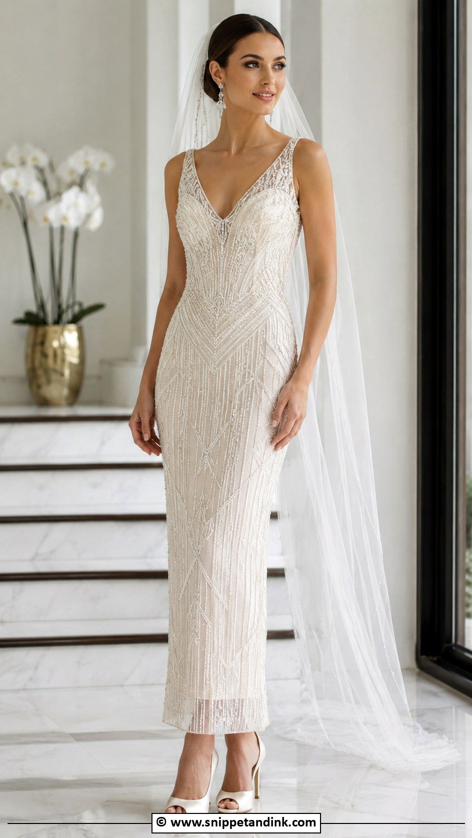 Beaded Art Deco Wedding Dress - Snippet and Ink - 30 Beaded Wedding Dress Ideas