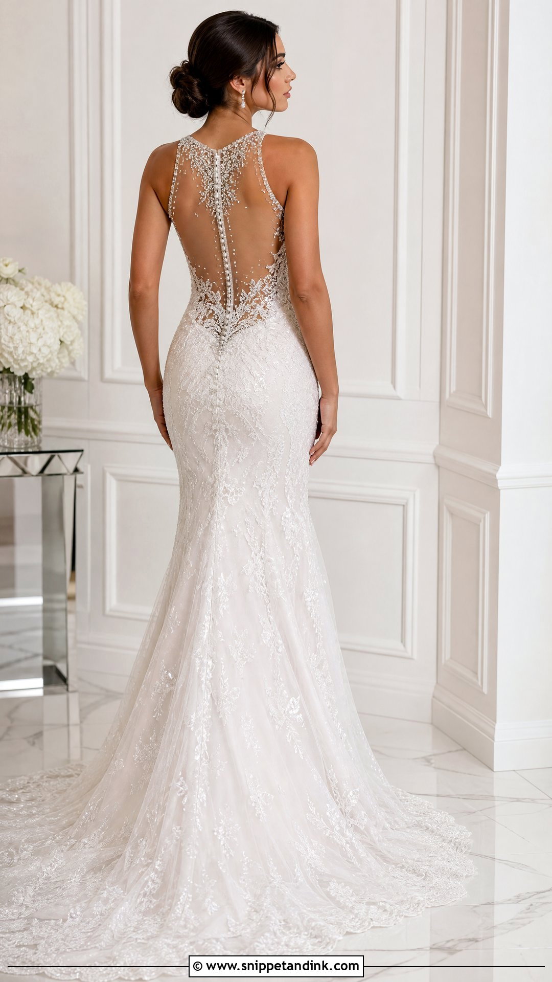 Beaded Back Wedding Dress - Snippet and Ink - 25 Wedding Dress Back Ideas