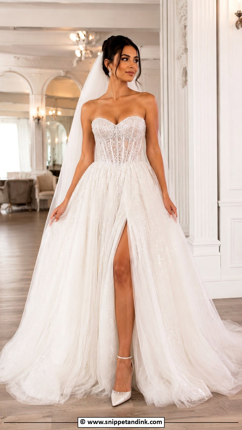 Beaded Ball Gown Wedding Dress - Snippet and Ink - 30 Beaded Wedding Dress Ideas