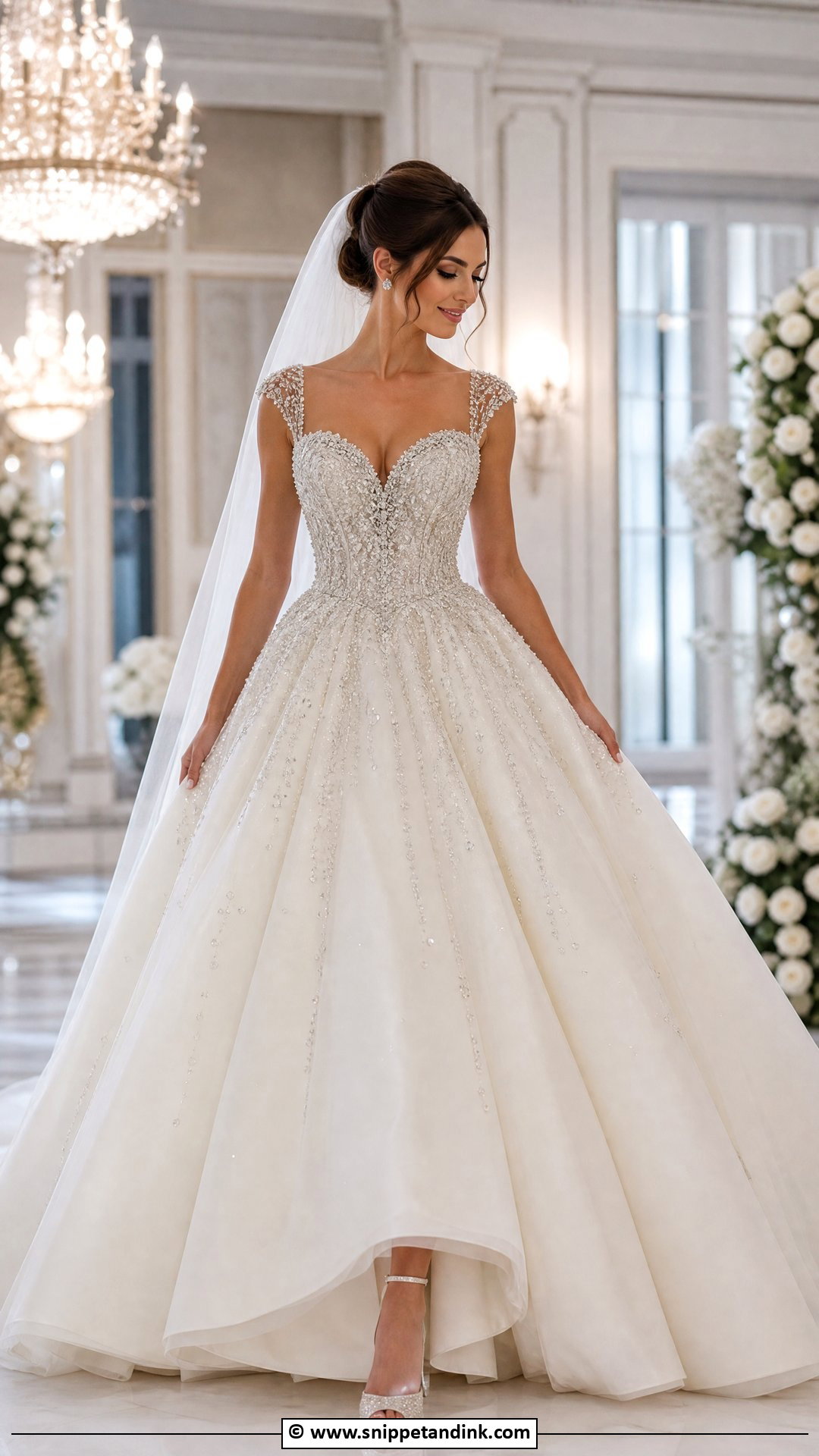 Beaded Ball Gown Wedding Dress - Snippet and Ink - 35 Ball Gown Wedding Dress Ideas