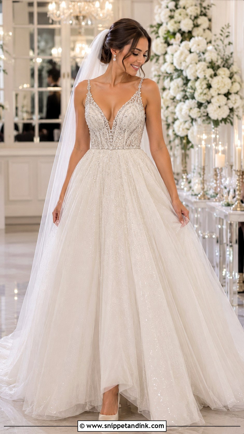 Beaded Ball Gown Wedding Dress - Snippet and Ink - 30 Wedding Ball Gown Ideas