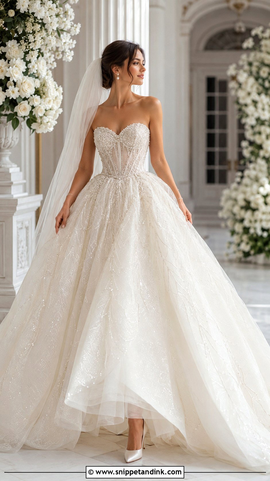 Beaded Ball Gown Wedding Dress - Snippet and Ink - 25 Beaded Wedding Dresses