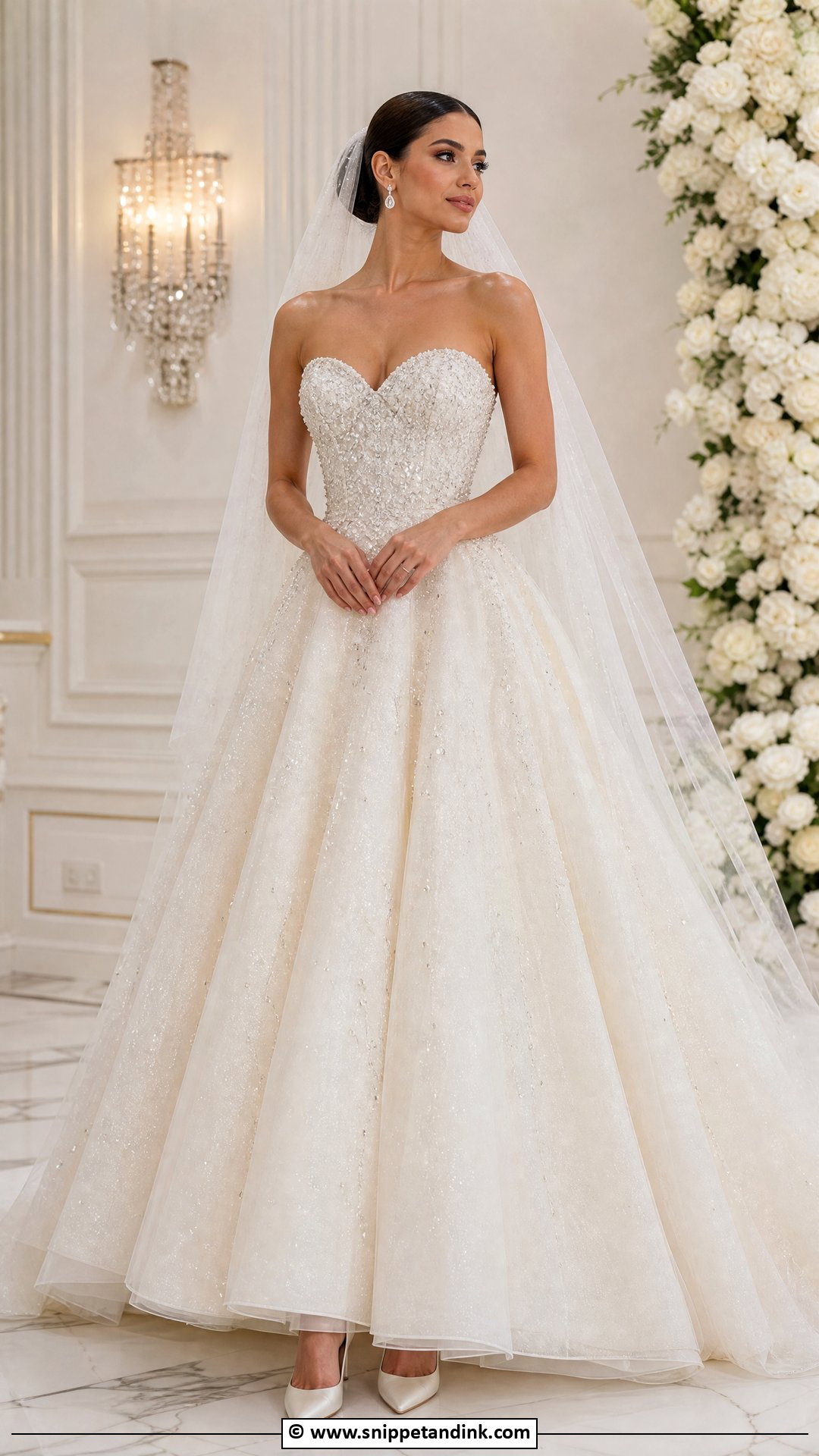 Beaded Ballgown Wedding Dress - Snippet and Ink - 35 Ballgown Wedding Dress Ideas