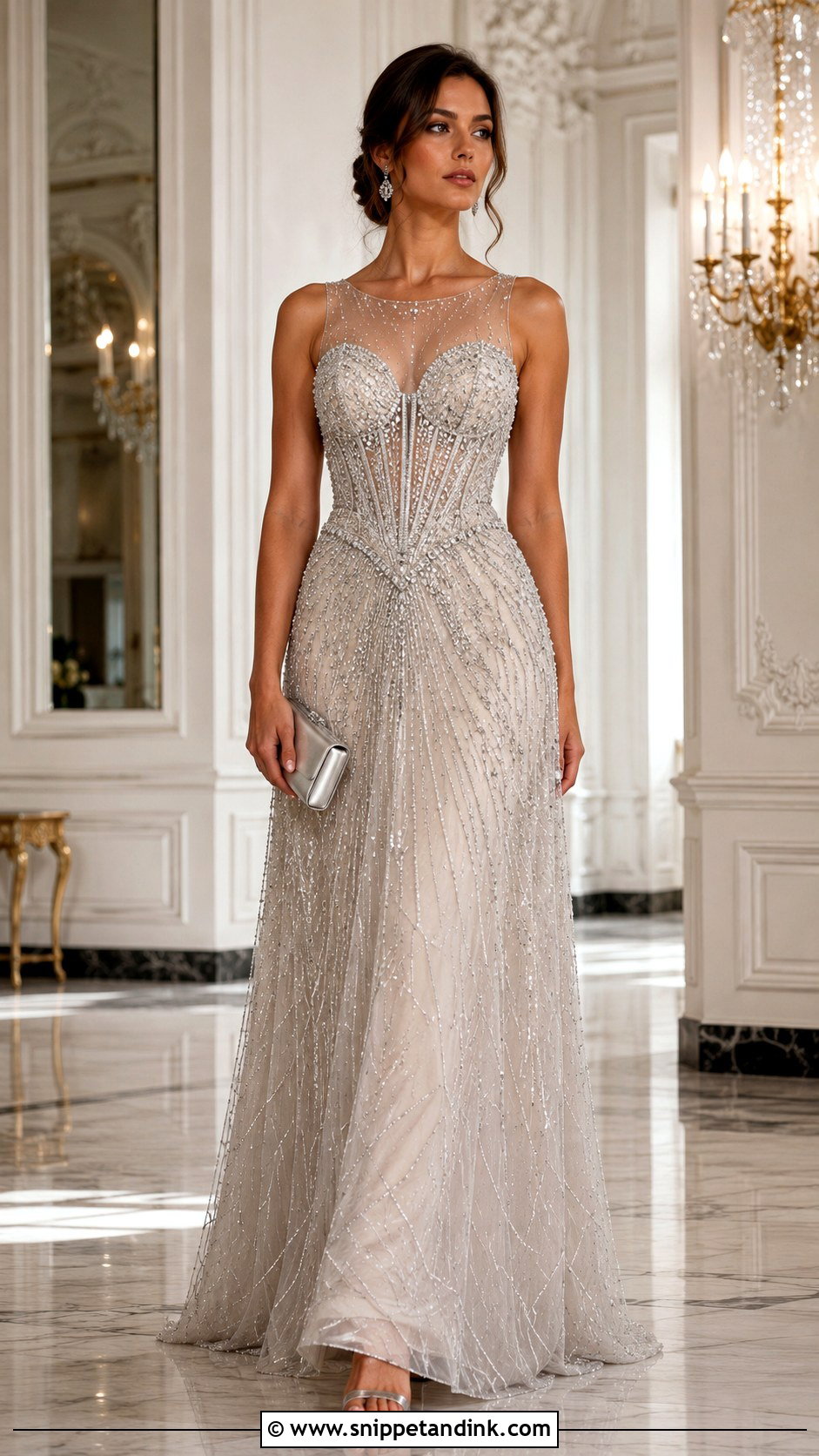 Beaded Basque Gown - Snippet and Ink - 20 Basque Gown Styles